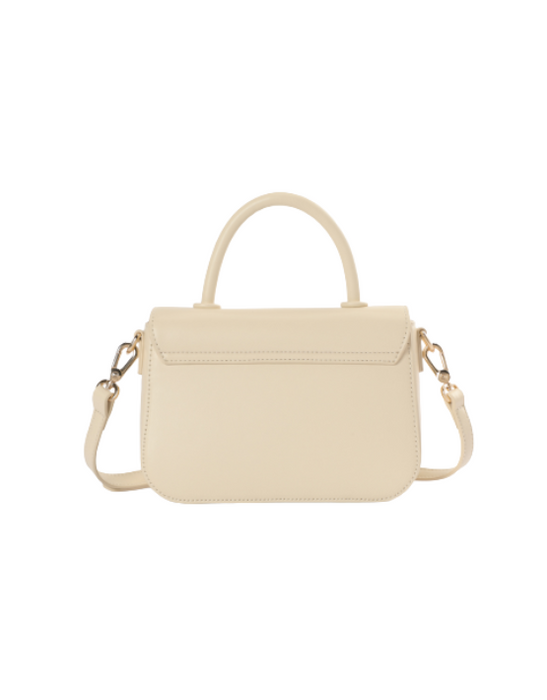 Mickey Flap Bag With Handle - Beige