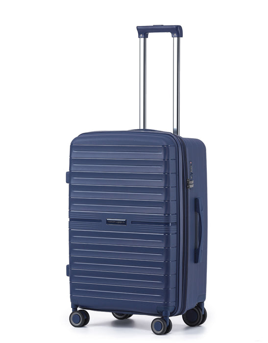 Aus Luggage Voyager 66cm Medium Hard Suitcase - Navy