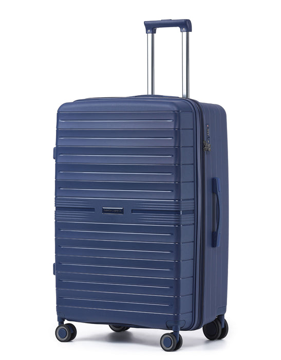 Aus Luggage Voyager 78cm Large Hard Suitcase - Navy