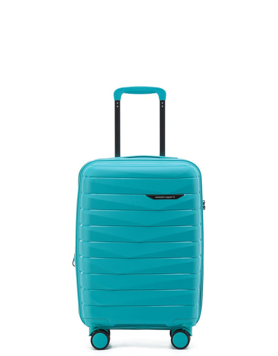 Aus Luggage Pilot 55cm Small Hard Carry On - Teal