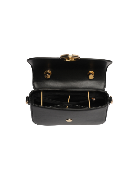 Mickey Flap Bag With Handle - Black