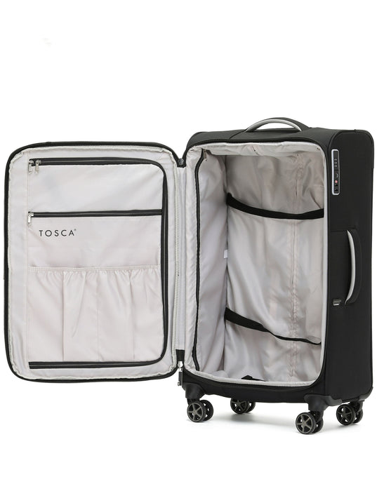 Vega 55cm Small Soft Carry On - Black