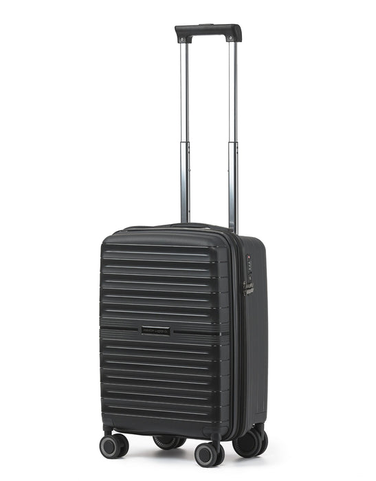 Aus Luggage Voyager 55cm Small Hard Carry On - Black