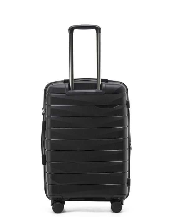 Aus Luggage Pilot 65cm Medium Hard Suitcase - Black