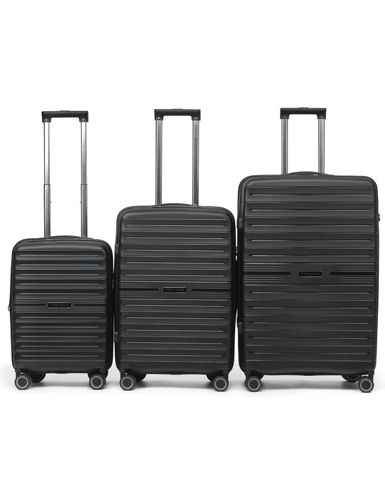 Aus Luggage Voyager 55cm Small Hard Carry On - Black
