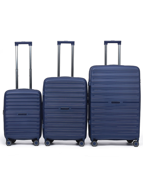 Aus Luggage Voyager 78cm Large Hard Suitcase - Navy