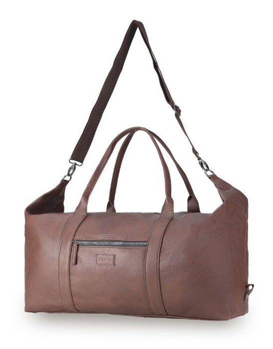 Vegan Leather Large Chocolate Duffle Bag