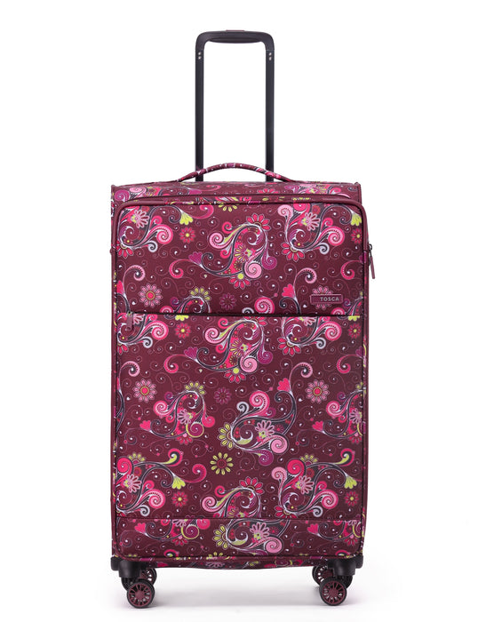 So Lite 79cm Large Soft Suitcase - Wine Paisley