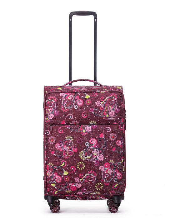 So Lite 67cm Medium Soft Suitcase - Wine Paisley