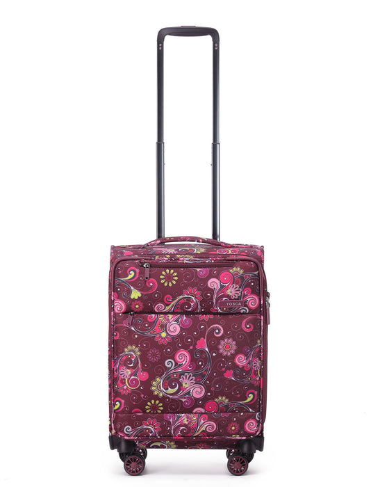 So Lite 54cm Small Soft Carry On - Wine Paisley