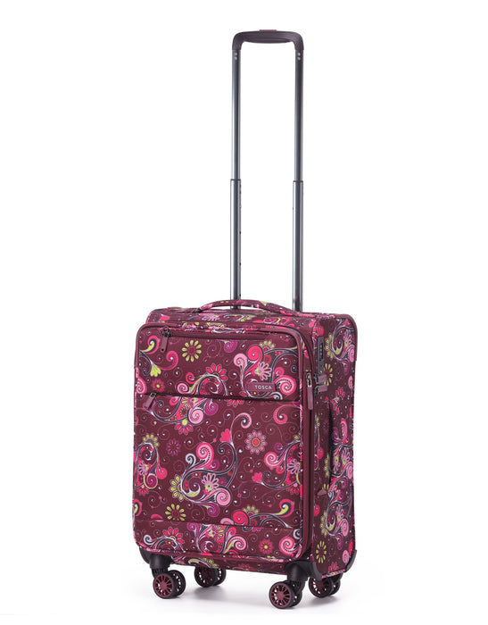 So Lite 54cm Small Soft Carry On - Wine Paisley
