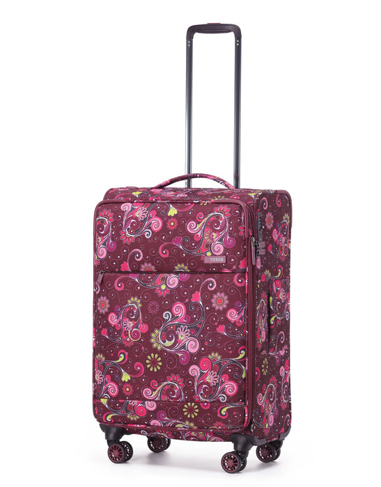 So Lite Soft Suitcase 3 Piece Set - Wine Paisley