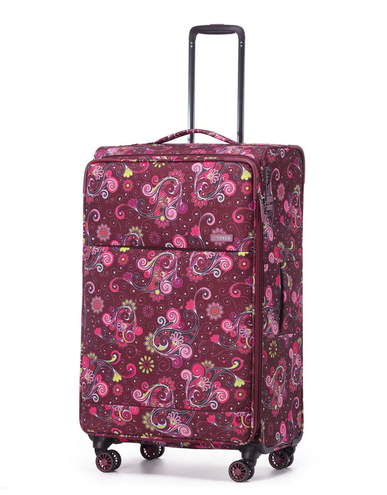 So Lite Soft Suitcase 3 Piece Set - Wine Paisley