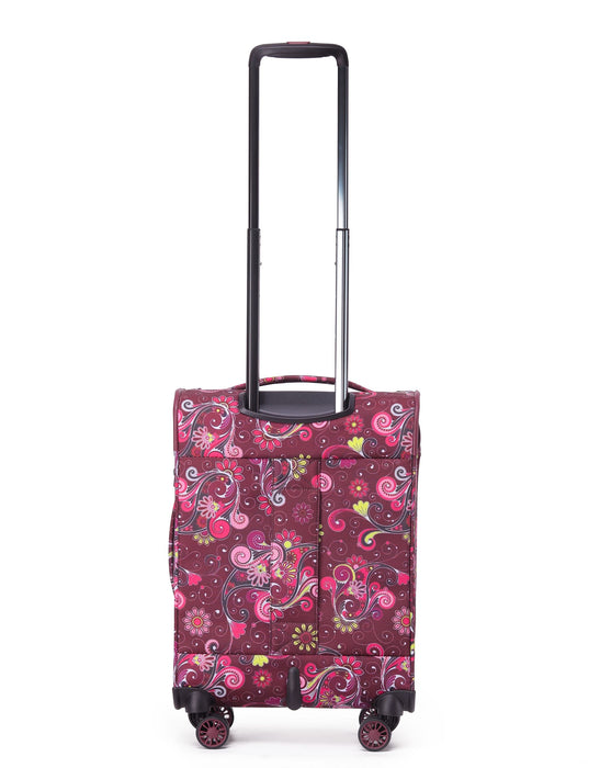 So Lite 54cm Small Soft Carry On - Wine Paisley