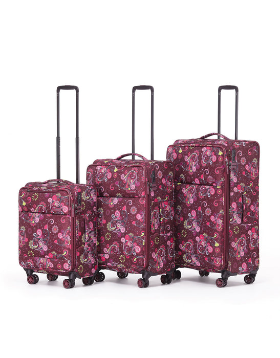 So Lite 54cm Small Soft Carry On - Wine Paisley