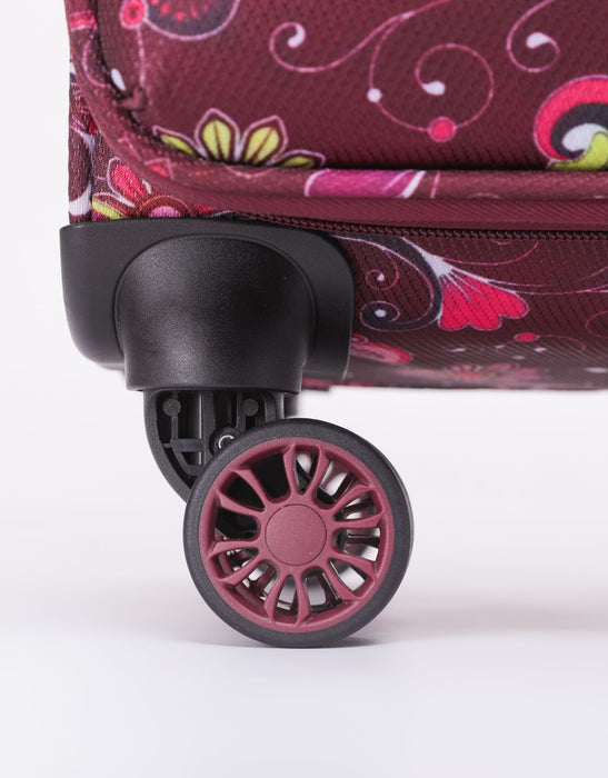 So Lite Soft Suitcase 3 Piece Set - Wine Paisley