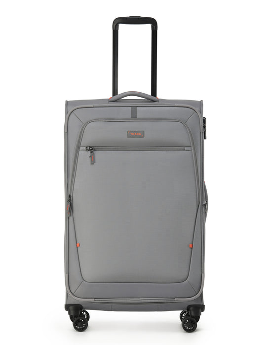 Luna Lite 77cm Large Soft Suitcase - Grey