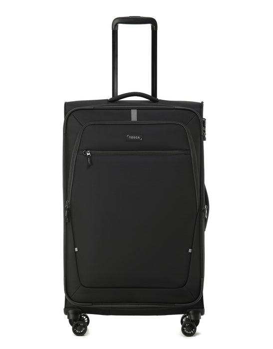 Luna Lite 77cm Large Soft Suitcase - Black
