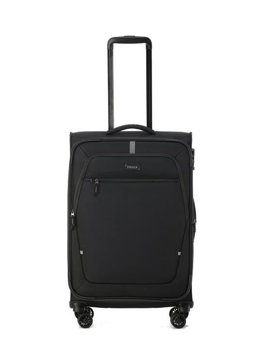 Luna Lite 65cm Medium Soft Suitcase - Black
