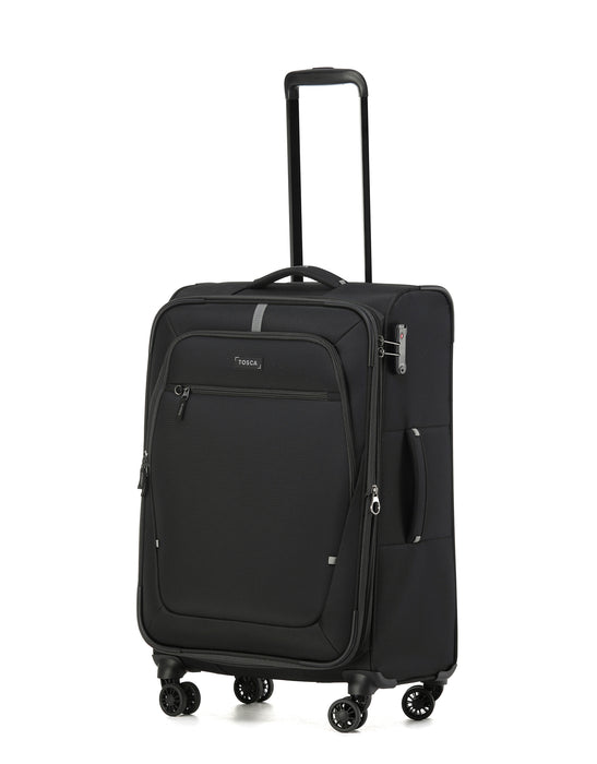Luna Lite 65cm Medium Soft Suitcase - Black
