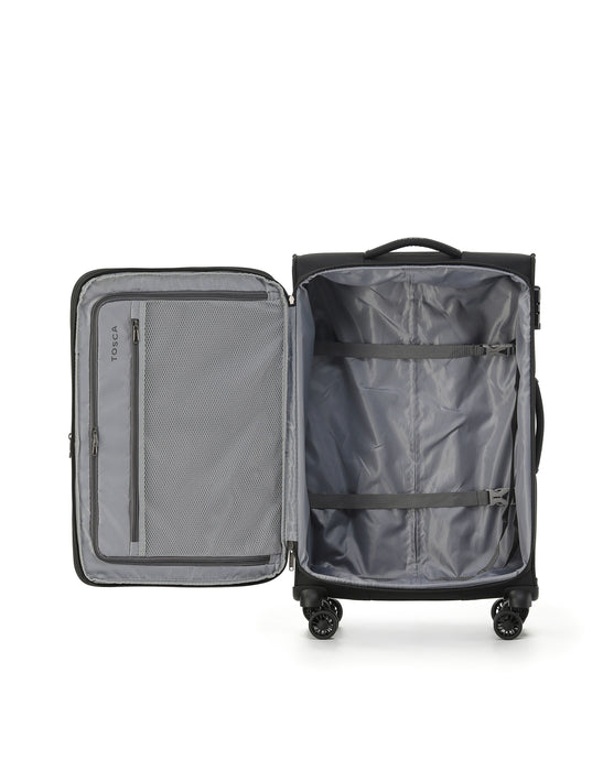 Luna Lite 65cm Medium Soft Suitcase - Black