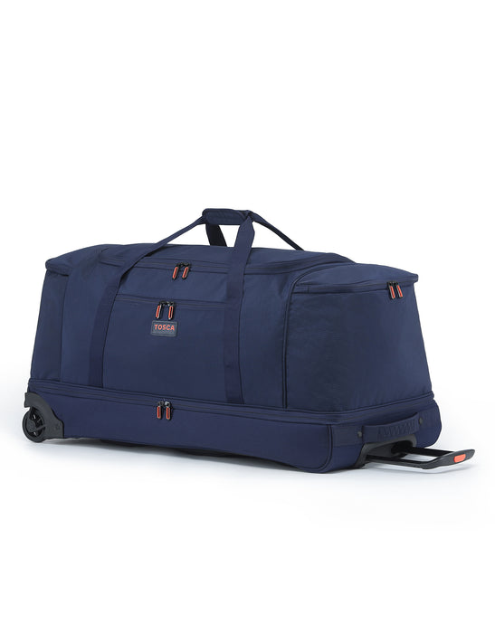 Large 85cm Split Compartment Wheel Bag - Navy/Orange