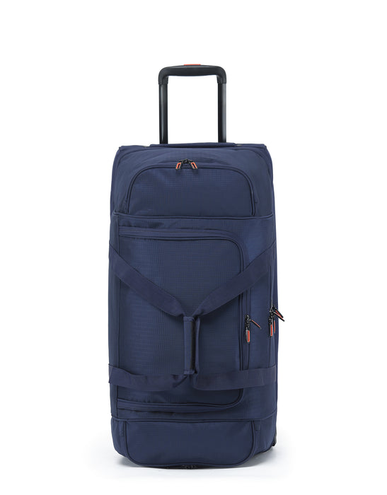 Medium 70cm Split Compartment Wheel Bag - Navy/Orange
