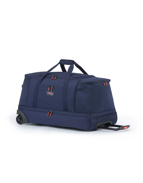Medium 70cm Split Compartment Wheel Bag - Navy/Orange