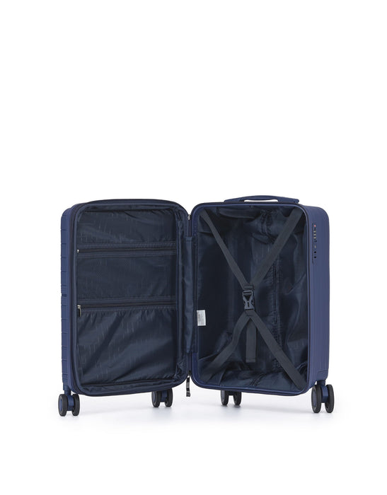 Aus Luggage Voyager 55cm Small Hard Carry On - Navy