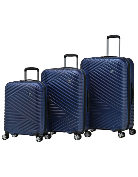 Eminent Kimono Hard Suitcase 3 Piece Set - Blue