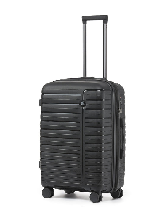 Aus Luggage Astro Hard Suitcase 3 Piece Set - Black