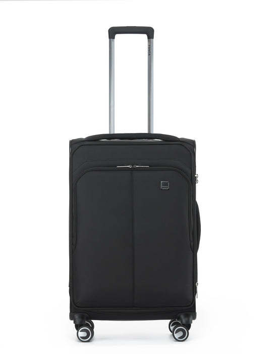 Grange 3 Piece Soft Suitcase Set - Black