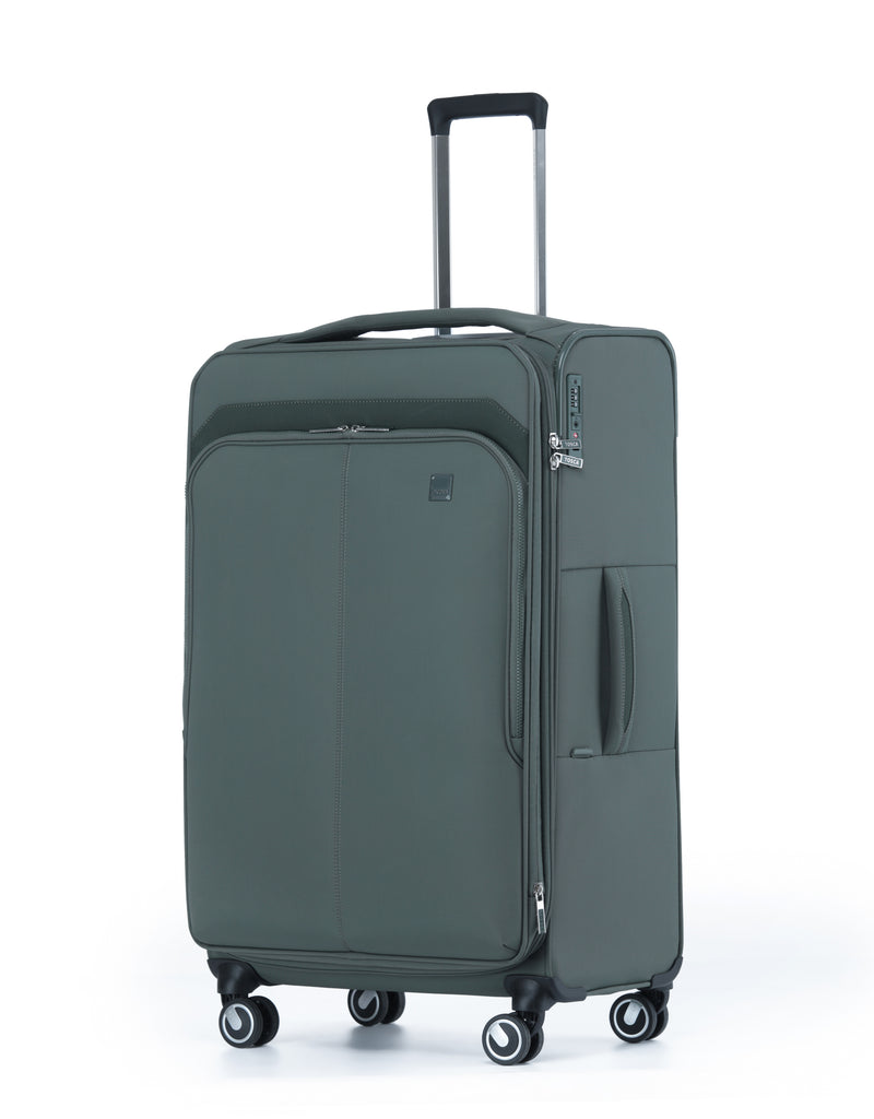 Grange 3 Piece Soft Suitcase Set - Cypress Green