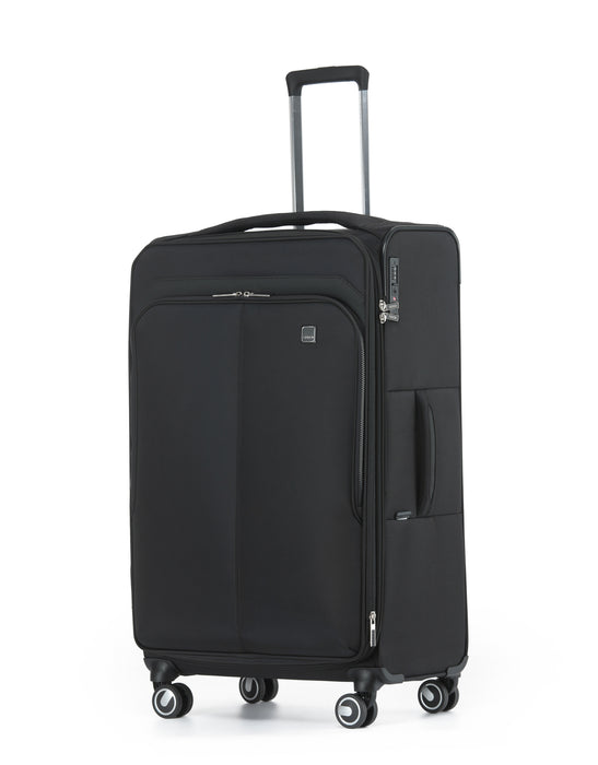 Grange 3 Piece Soft Suitcase Set - Black