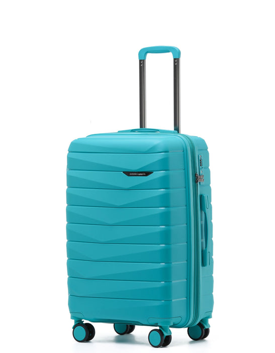 Aus Luggage Pilot 65cm Medium Hard Suitcase - Teal