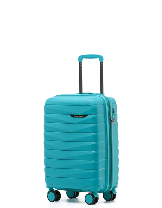 Aus Luggage Pilot 55cm Small Hard Carry On - Teal