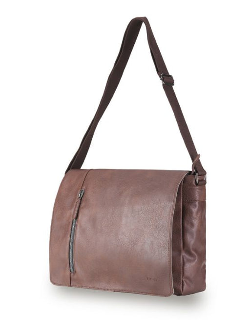 Vegan Leather Chocolate Satchel