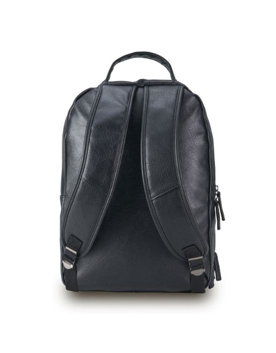 Vegan Leather Black Backpack