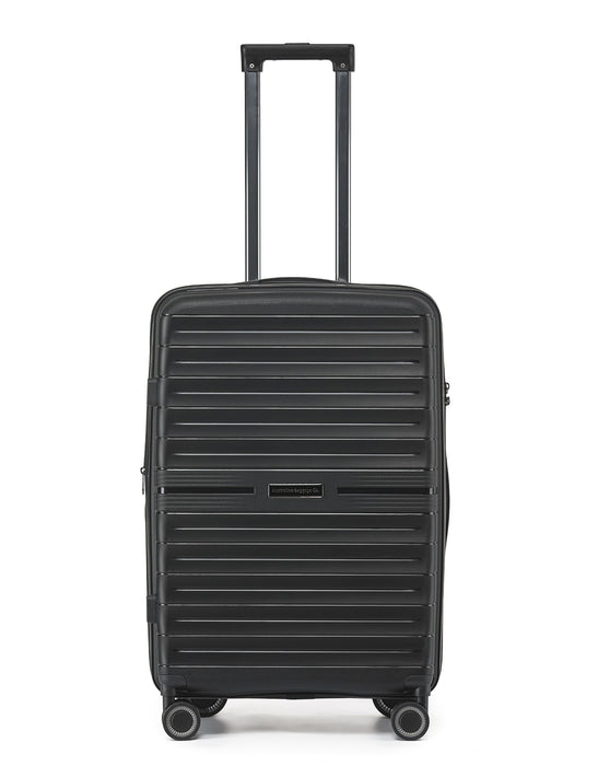 Aus Luggage Voyager 66cm Medium Hard Suitcase - Black