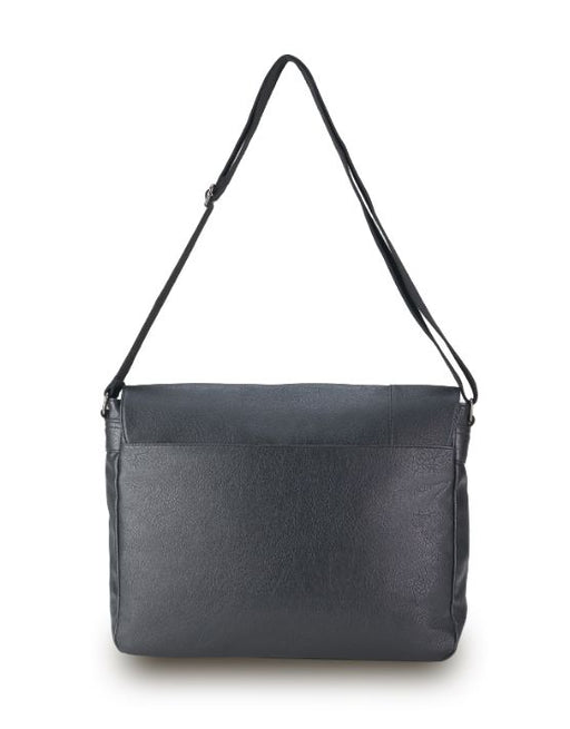 Vegan Leather Black Satchel