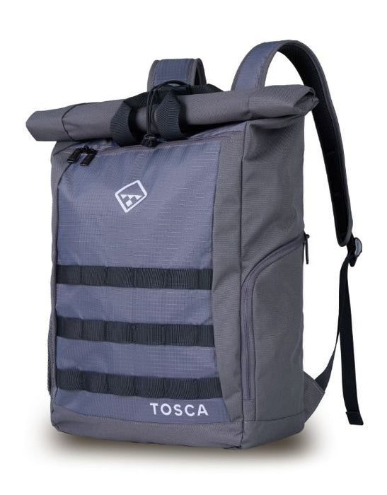 Roll Top Backpack - Grey