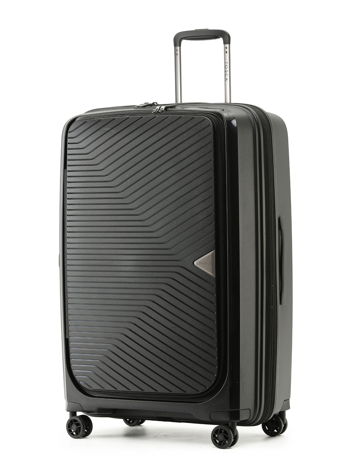 Space-X 76cm Large Expandable Hard Black Suitcase