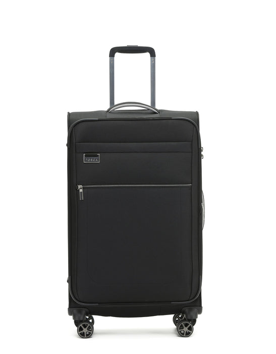 Vega 70cm Medium Soft Suitcase - Black
