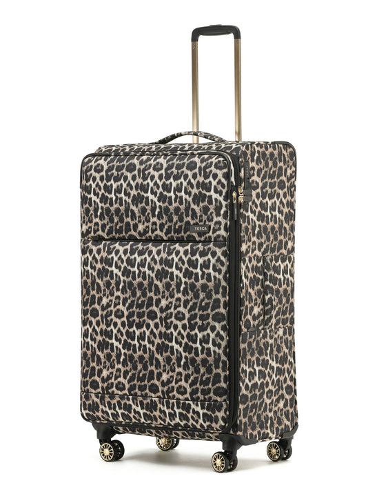 So Lite 79cm Large Soft Suitcase - Leopard