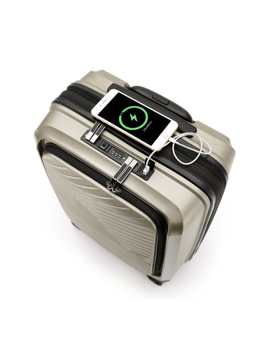 Space-X 55cm Small Hard Laptop Carry On - Champagne