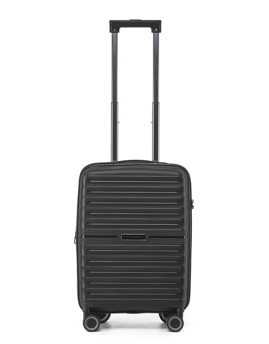 Aus Luggage Voyager 55cm Small Hard Carry On - Black