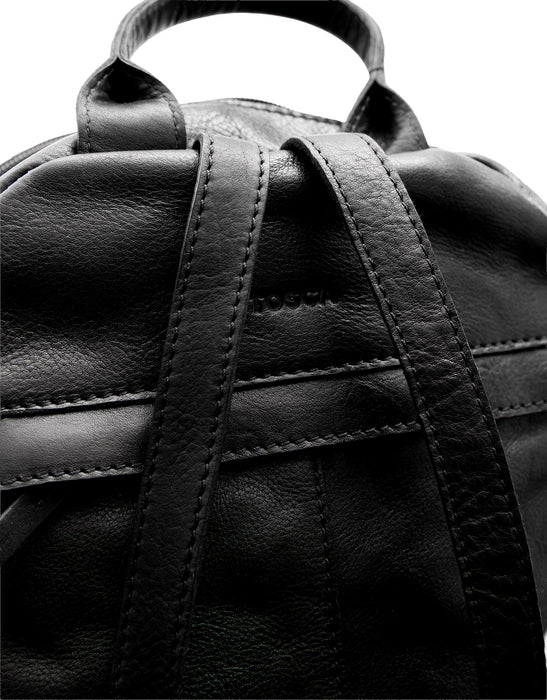 Leather Backpack - Black