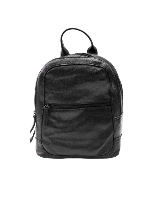 Leather Backpack - Black