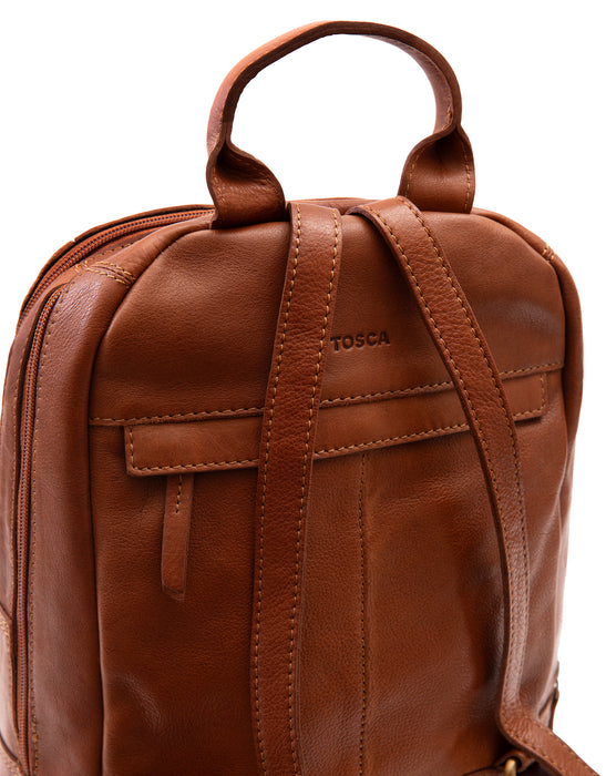Leather Backpack - Tan