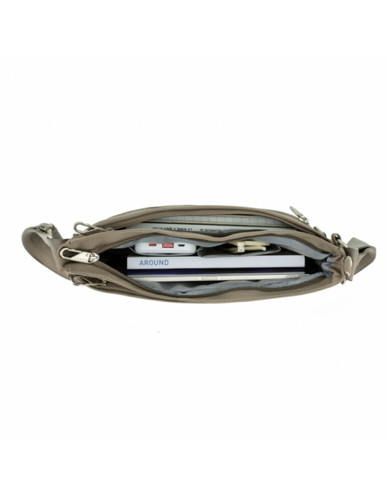 Anti-Theft Square Shoulder Bag - Taupe